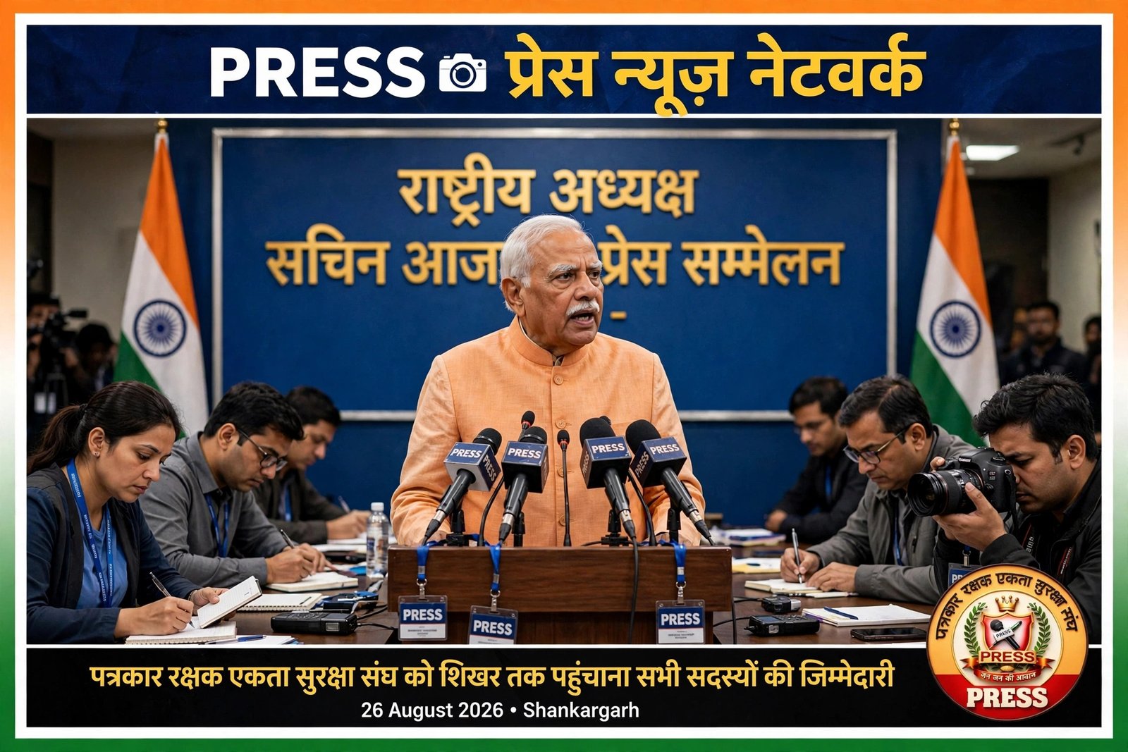 रास्ट्रीय अध्यक्ष का आह्वान पत्रकार रक्षक एकता सुरक्षा संघ को शिखर तक पहुंचना हम सब की जिम्मेदारी है,