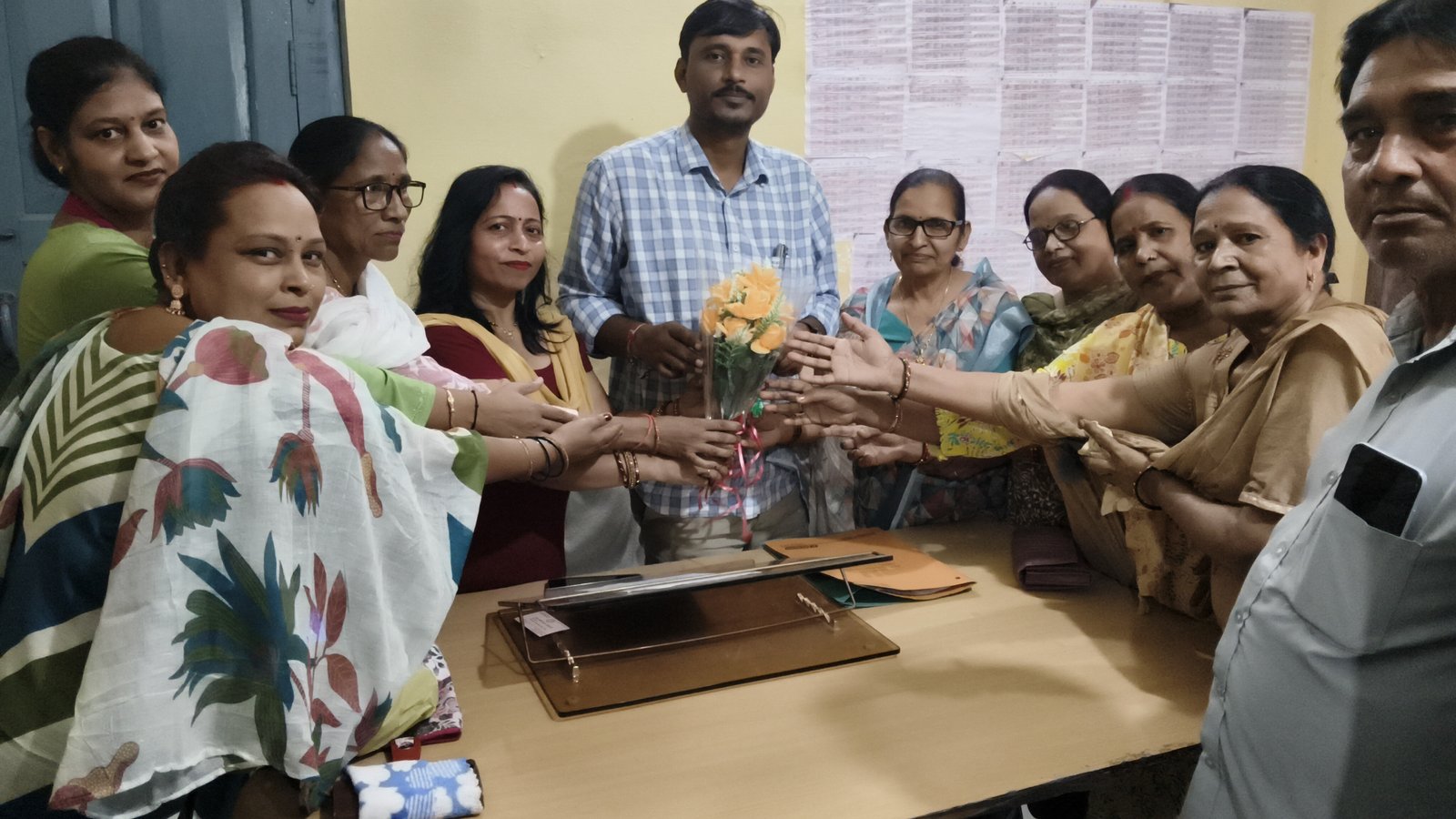 सीडीपीओ प्रभारी के स्वागत में आंगनबाड़ी संगठन ने दिखाई एकजुटता
