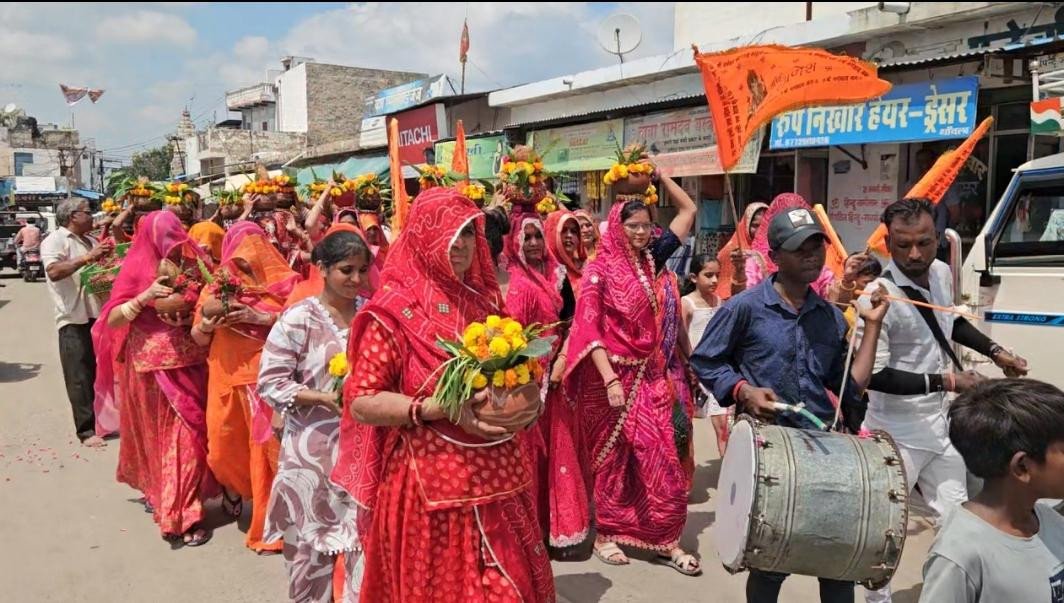भव्य कलश यात्रा के साथ हरसिद्धि विनायक जी महाराज के वार्षिक मेले का शुभारंभ