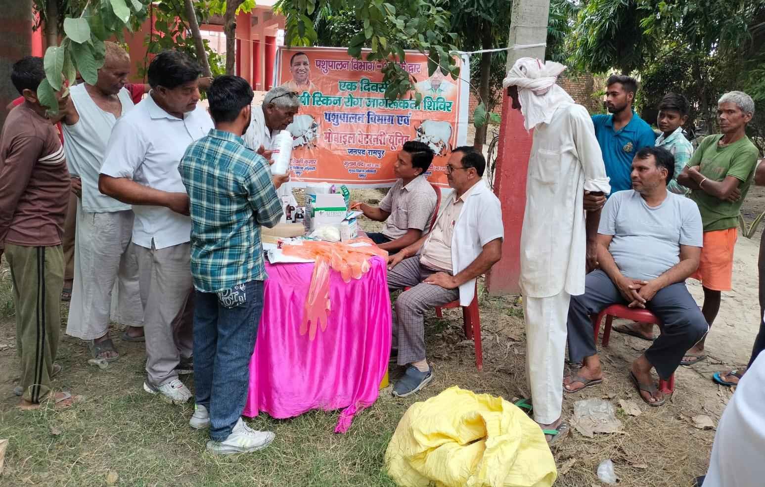 गांव-गांव पहुंच रही पशु चिकित्सा टीम, टीकाकरण के साथ इलाज भी