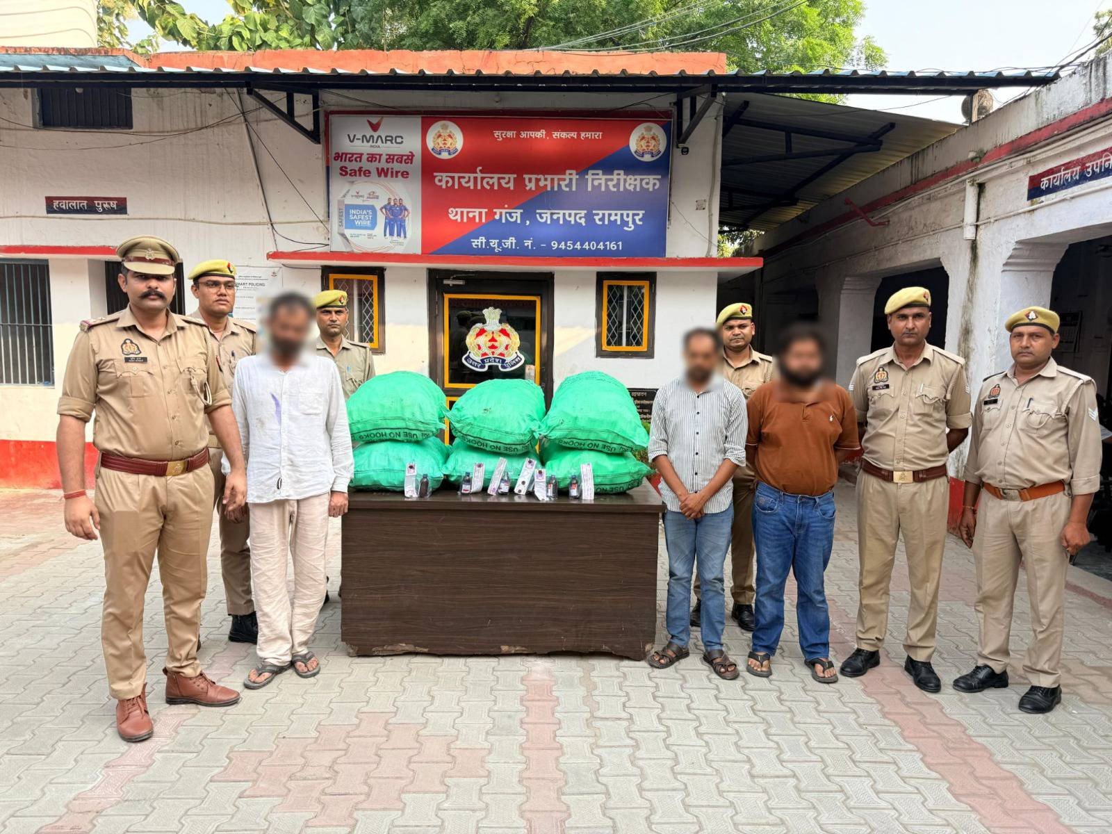 नानकार बाईपास के खंडहर से नशे की बड़ी खेप बरामद, तीन गिरफ्तार