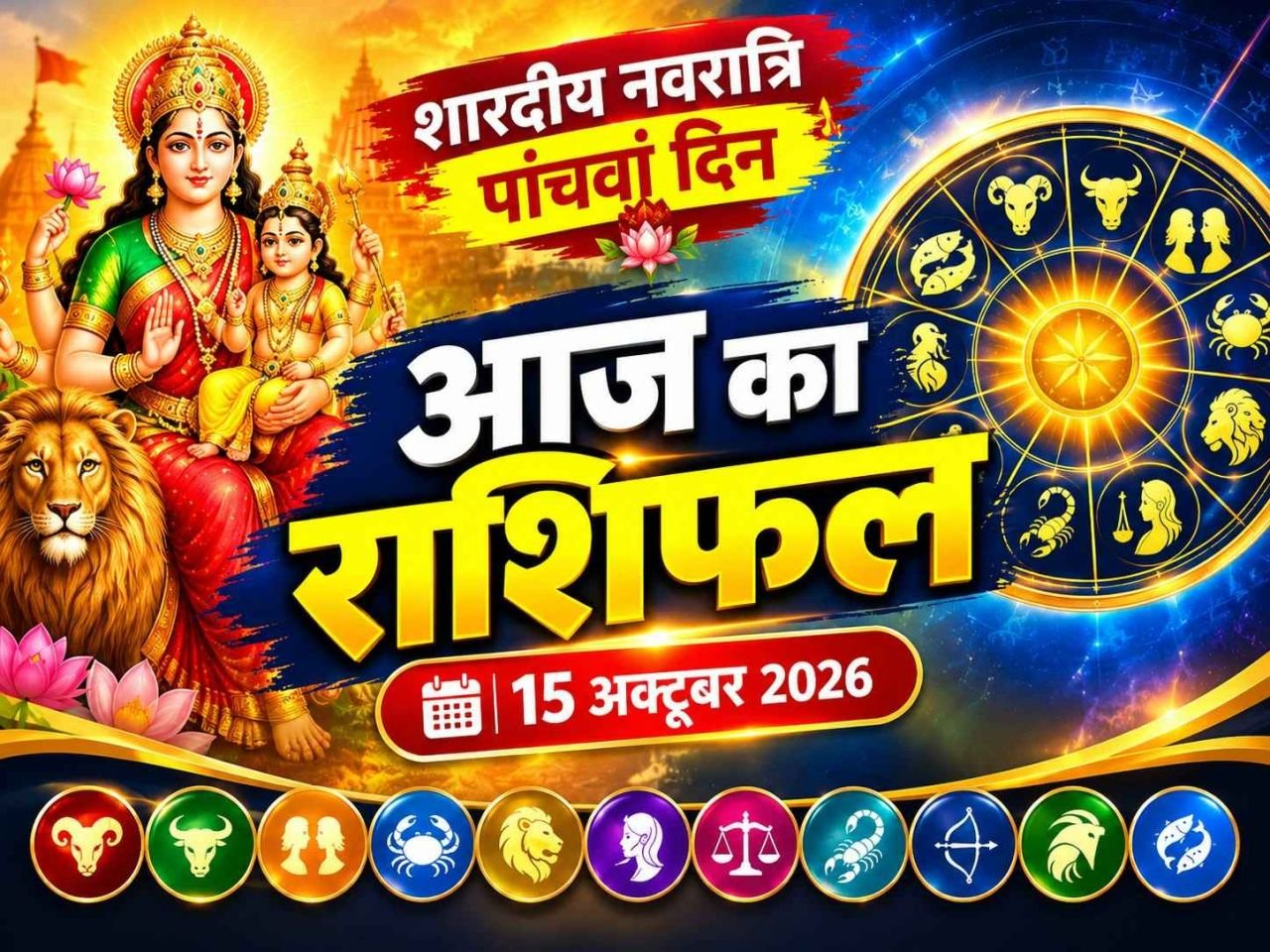 आज का राशिफल 15 अक्टूबर 2026: मेष से मीन तक जानें कैसा रहेगा आपका दिन