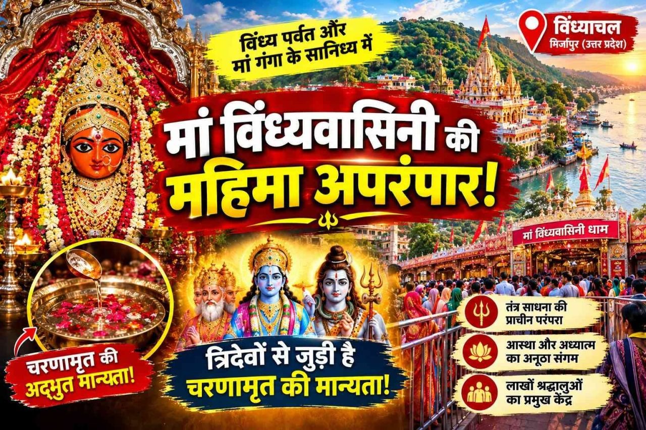 मां विंध्यवासिनी धाम: जहां विराजती हैं आदिशक्ति, त्रिदेव से जुड़ी है चरणामृत की अद्भुत मान्यता