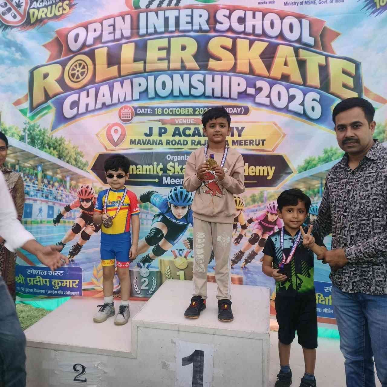 गणेशपुर के 5 वर्षीय शौर्य त्यागी का कमाल: ओपन इंटर स्कूल रोलर स्केटिंग में जीता गोल्ड, क्षेत्र में खुशी की लहर